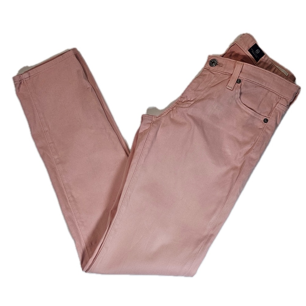 AG Adriano Goldschmied The Stilt Cigarette Jeans Womens 27R Pink Made USA‎